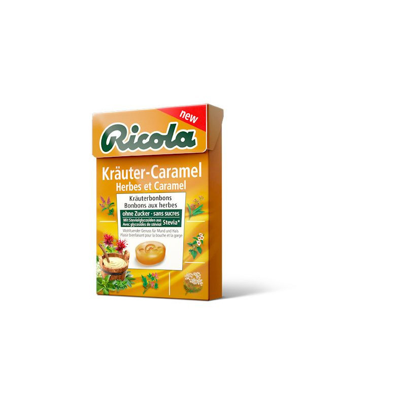 Bonbons aux plantes sans sucre à la stévia, Ricola (50 g)