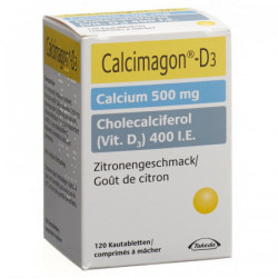 Calcimagon D3 cpr mâcher citron (sans aspartame) bte 120 pce