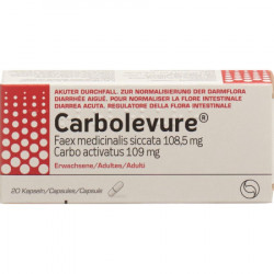 Carbolevure caps adult 20 pce