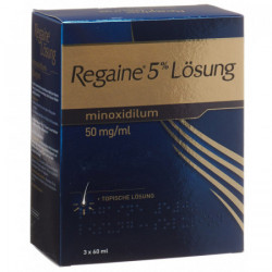 Regaine solution topique 5 % 3 x 60 ml