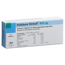 Acide folique Streuli cpr 400 mcg 100 pce