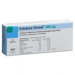 Acide folique Streuli cpr 400 mcg 100 pce