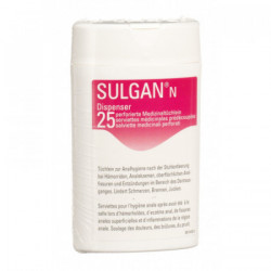 Sulgan-N lingettes médicinales en dispenseur 25 pce