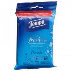 Tempo lingettes humide Fresh to go Classic 10 pce