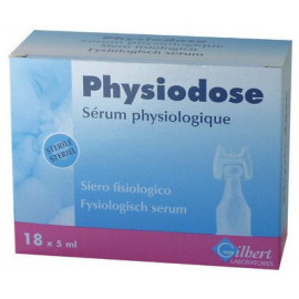 PHYSIODOSE sérum physiologique 18 x 5 ml