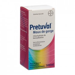 Pretuval maux de gorge solution 100 ml