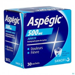 Aspégic pdr 500 mg sach 20 pce